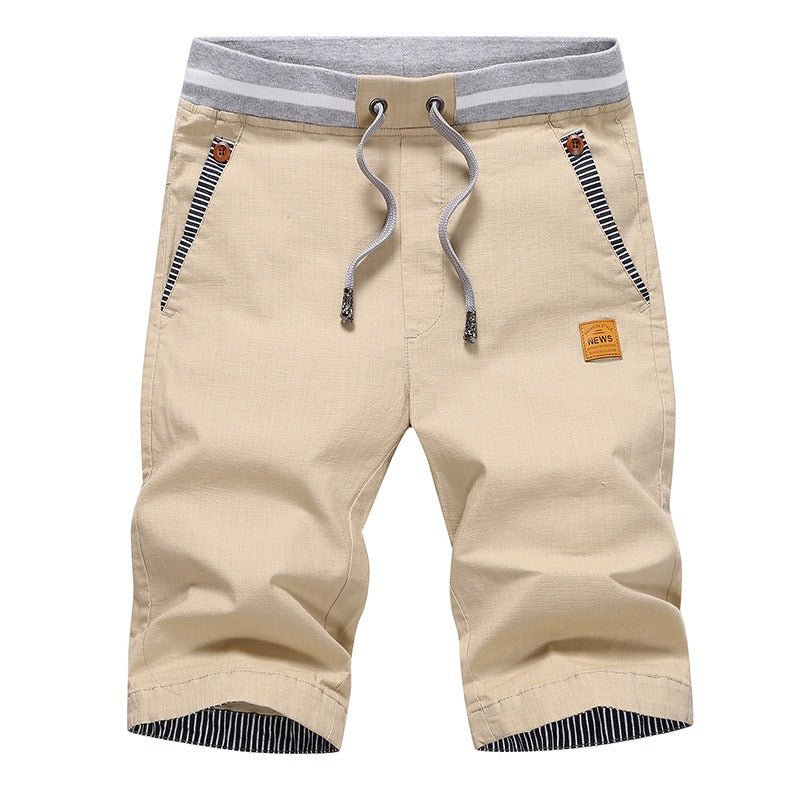 Mens Beach Pants Summer Casual Pants Pure Cotton Quick Drying Mens Shorts Sports Large Beach Pants Men - Outdoors & Sports Tinker Time