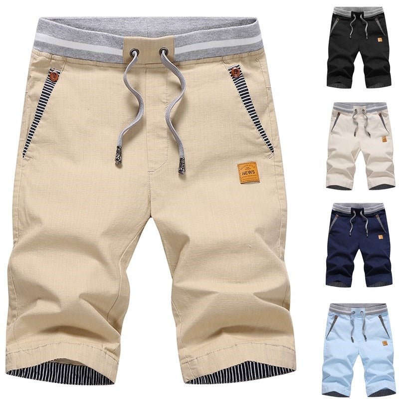 Mens Beach Pants Summer Casual Pants Pure Cotton Quick Drying Mens Shorts Sports Large Beach Pants Men - Outdoors & Sports Tinker Time
