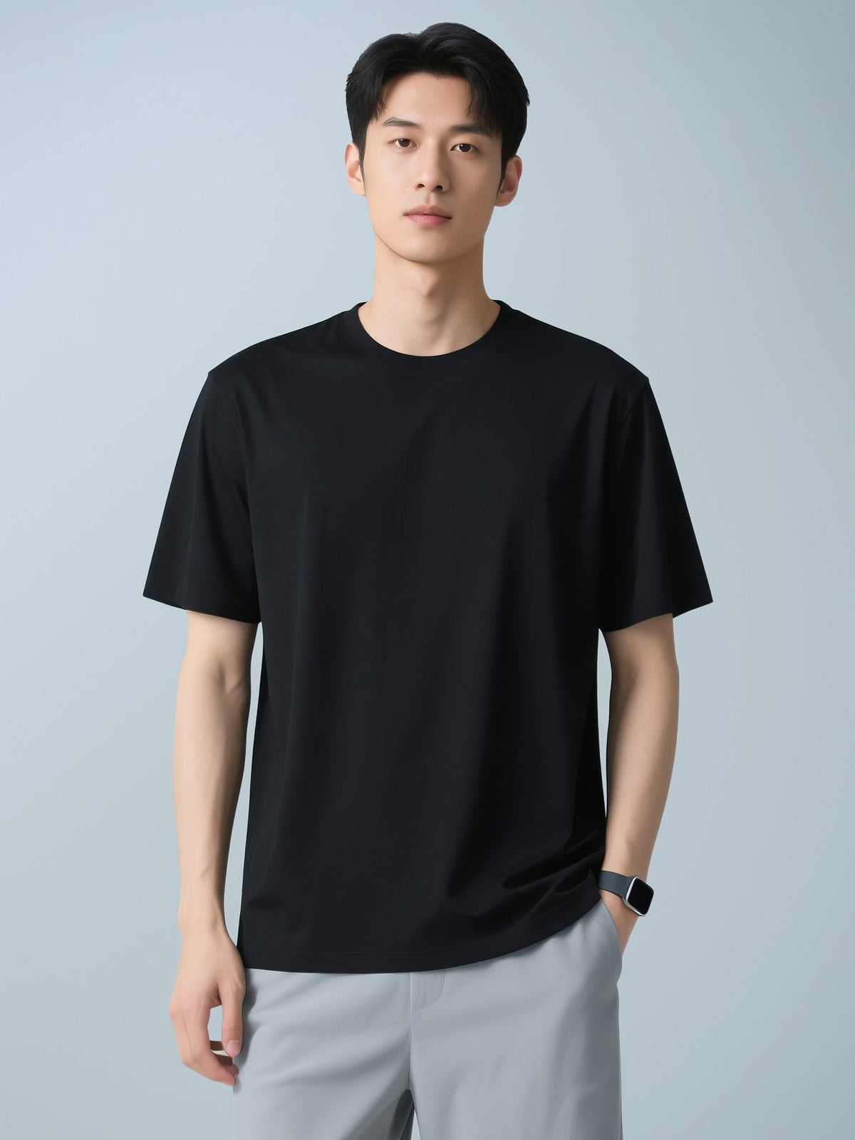 Men's Casual Solid Color Short Sleeve Crew Neck T-Shirt - Outdoors & Sports Tinker Time