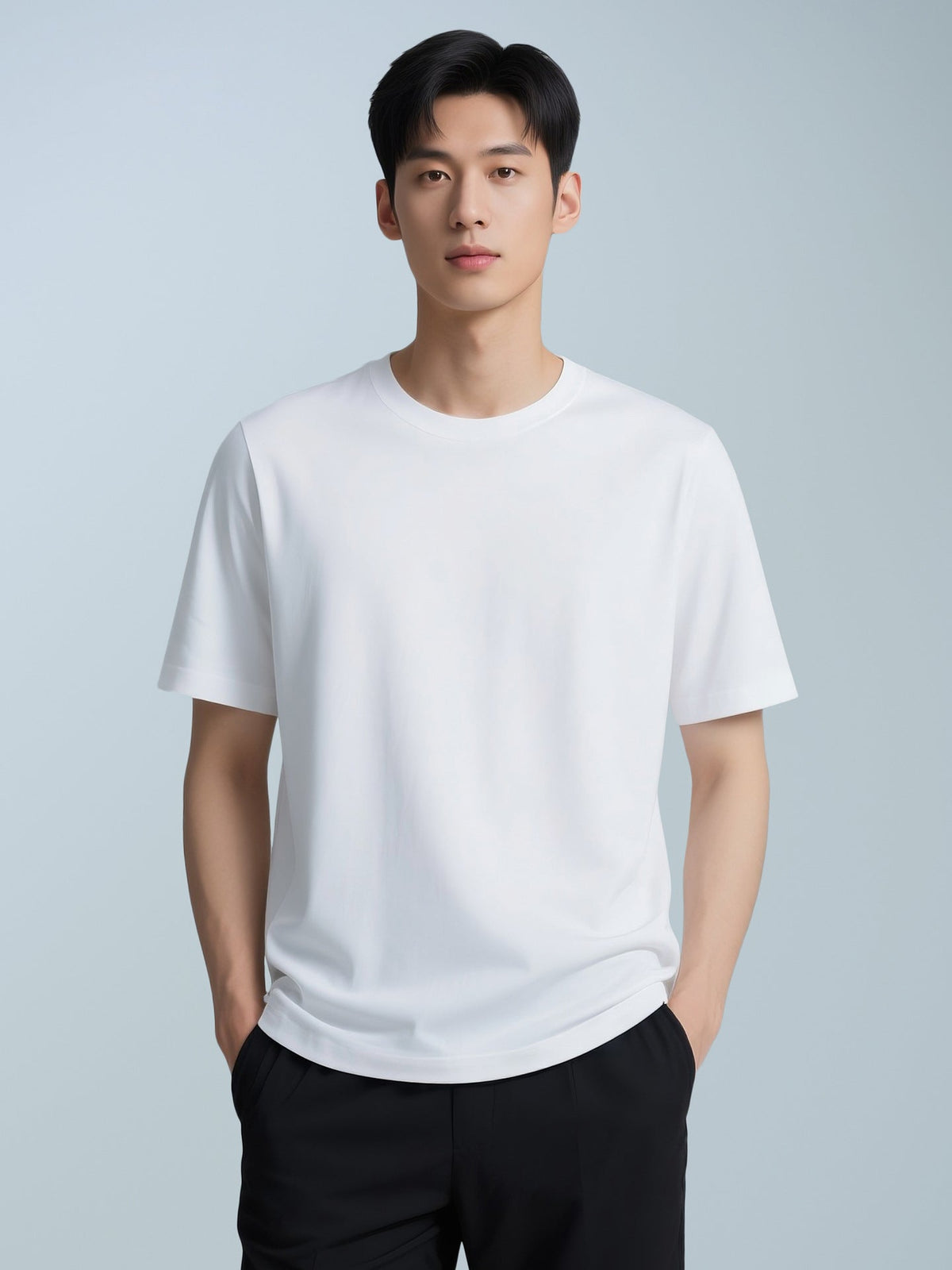 Men's Casual Solid Color Short Sleeve Crew Neck T-Shirt - Outdoors & Sports Tinker Time