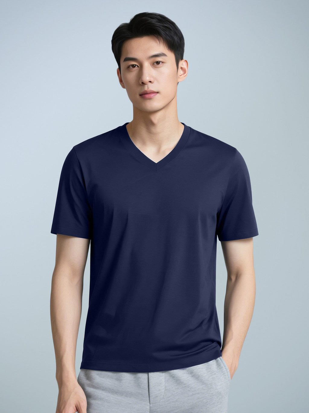 Men's Casual Solid Color Short Sleeve Crew Neck T-Shirt - Outdoors & Sports Tinker Time