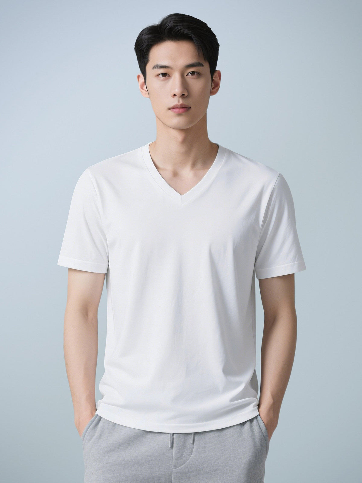 Men's Casual Solid Color Short Sleeve Crew Neck T-Shirt - Outdoors & Sports Tinker Time