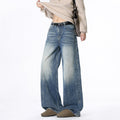 Men's Loose Straight Leg Floor Length Jeans Casual Pants with Belt Loops - Outdoors & Sports Tinker Time