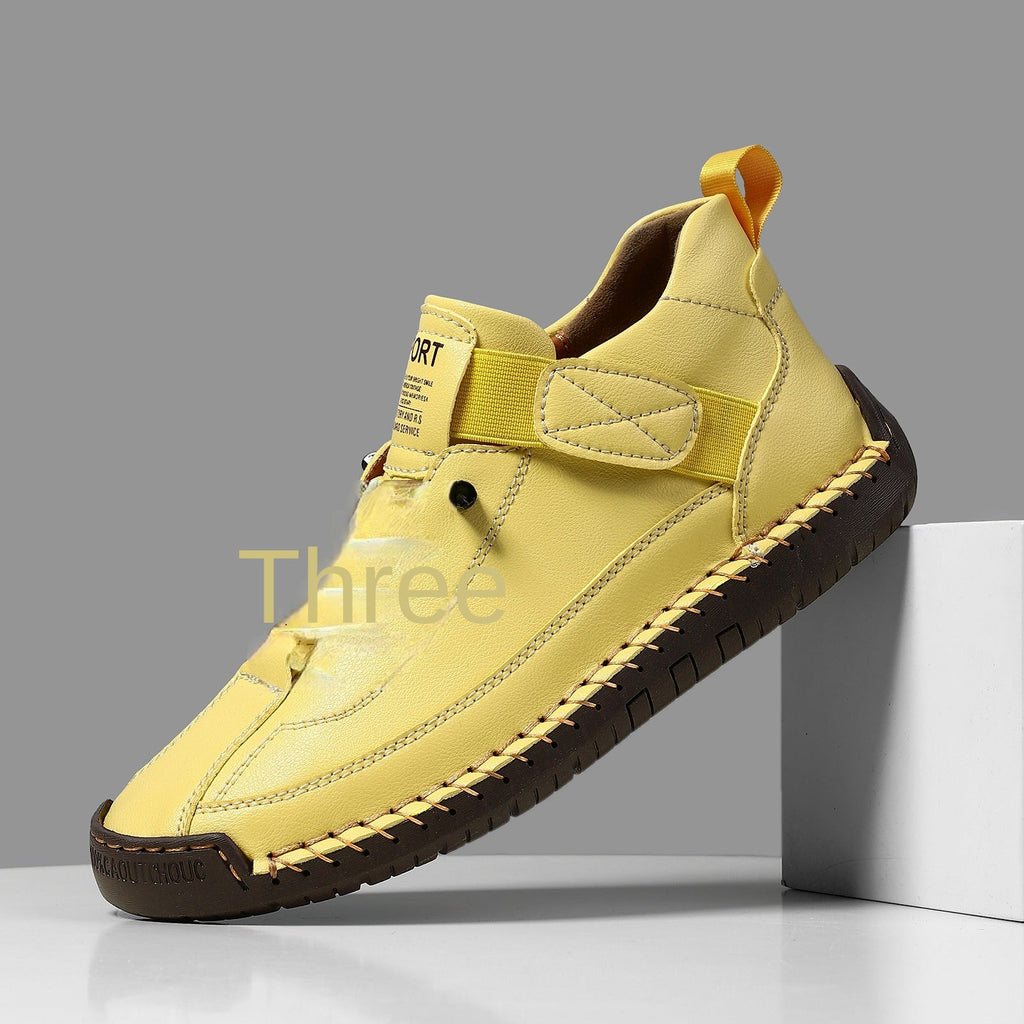 Men's mid top Martin boots outdoor casual workwear stitched men's shoes - Outdoors & Sports Tinker Time
