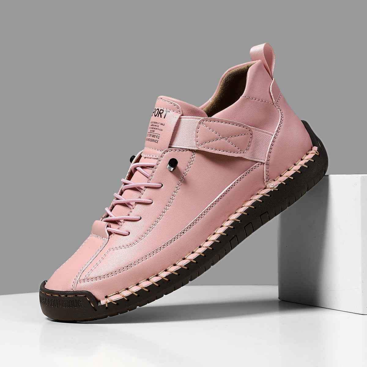 Men's mid top Martin boots outdoor casual workwear stitched men's shoes - Outdoors & Sports Tinker Time