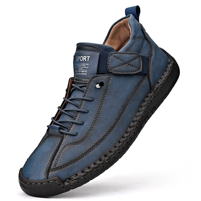 Men's mid top Martin boots outdoor casual workwear stitched men's shoes - Outdoors & Sports Tinker Time