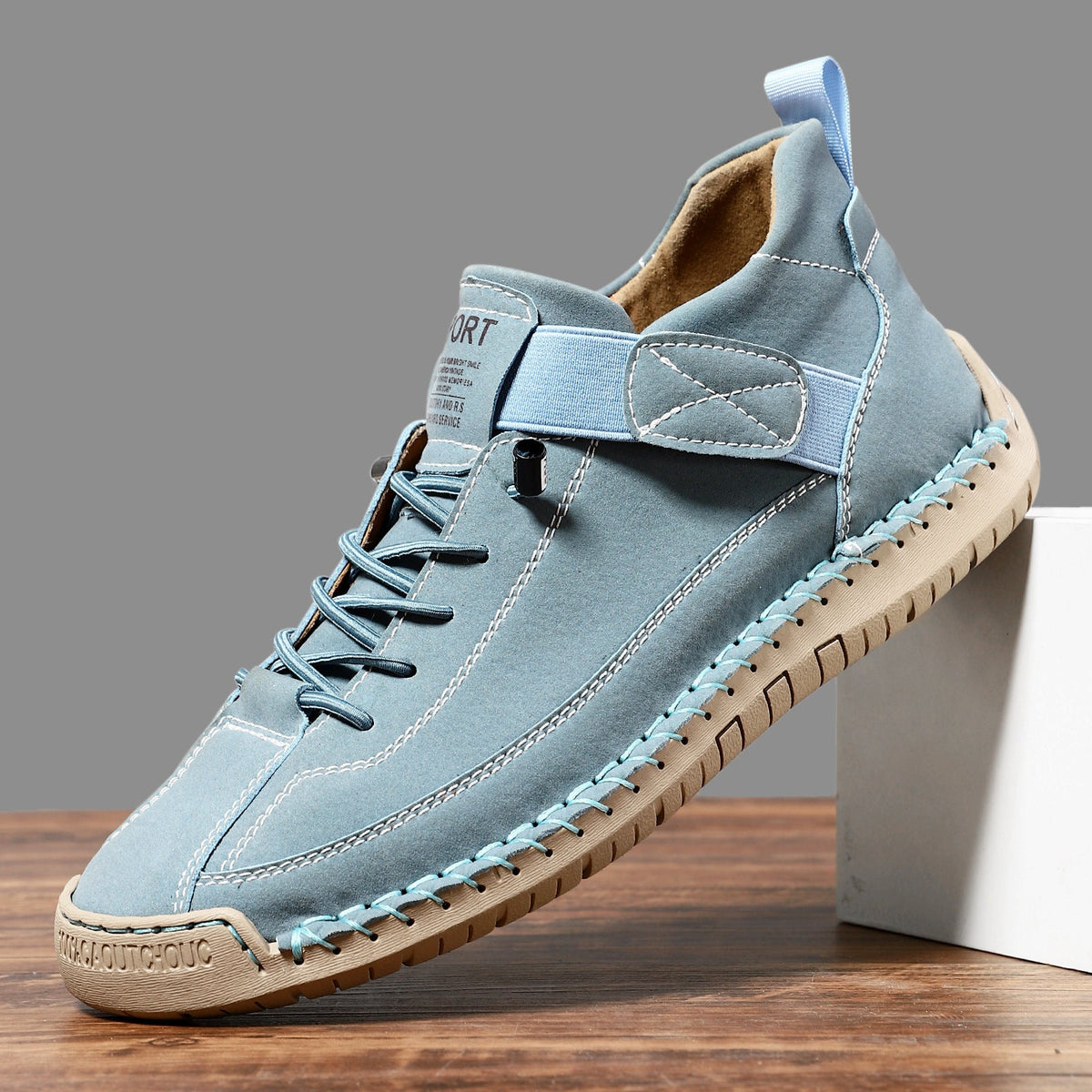 Men's mid top Martin boots outdoor casual workwear stitched men's shoes - Outdoors & Sports Tinker Time