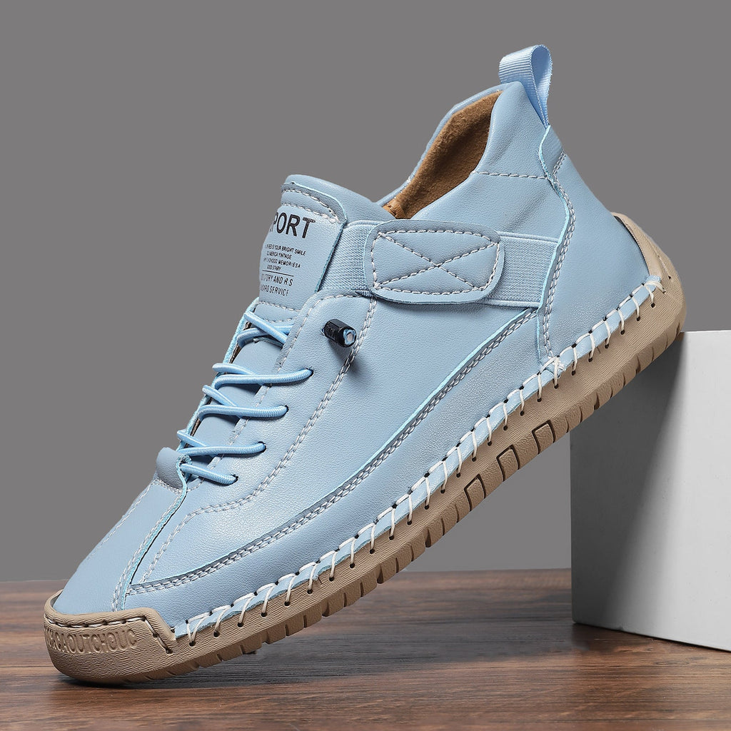 Men's mid top Martin boots outdoor casual workwear stitched men's shoes - Outdoors & Sports Tinker Time