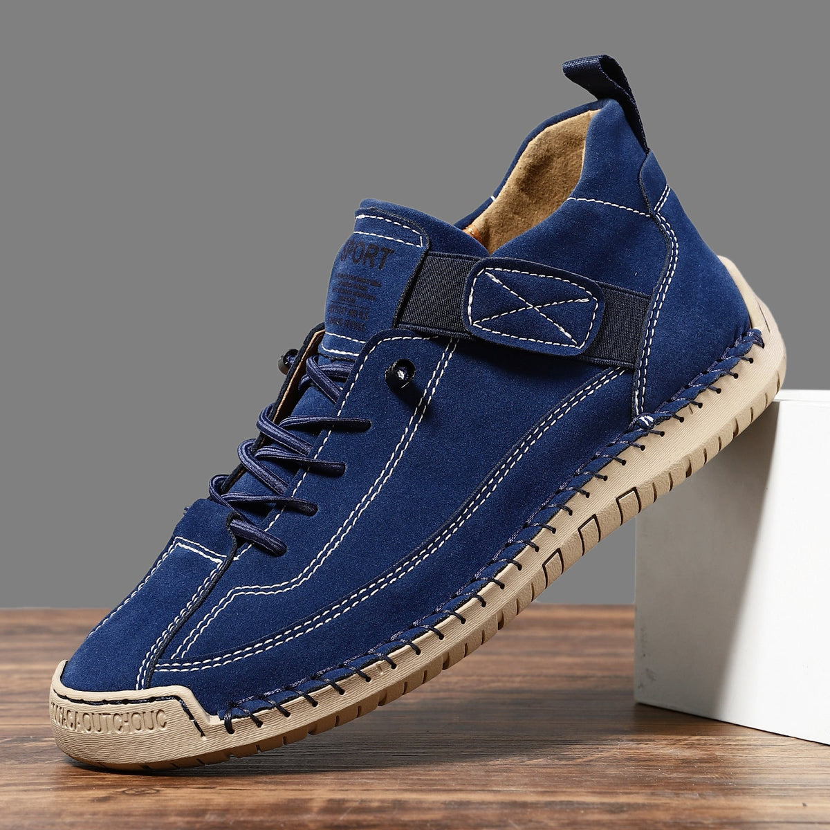 Men's mid top Martin boots outdoor casual workwear stitched men's shoes - Outdoors & Sports Tinker Time