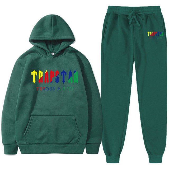 Men's Oversized Letter Print Hoodie and Sweatpants Two-Piece Set - Outdoors & Sports Tinker Time