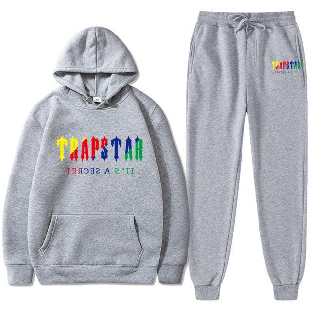Men's Oversized Letter Print Hoodie and Sweatpants Two-Piece Set - Outdoors & Sports Tinker Time