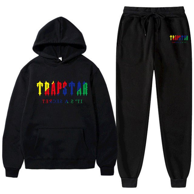 Men's Oversized Letter Print Hoodie and Sweatpants Two-Piece Set - Outdoors & Sports Tinker Time