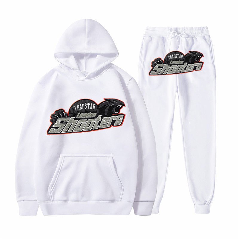 Men's Printed Loose Hooded Two-Piece Sweatshirt Set - Outdoors & Sports Tinker Time