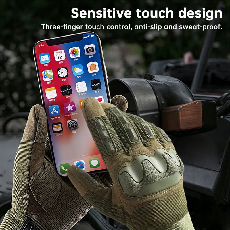 Men’s Tactical Gloves – Full Finger Anti-Slip Combat Gloves for Military, Outdoor & Fitness Use - Outdoors & Sports Tinker Time