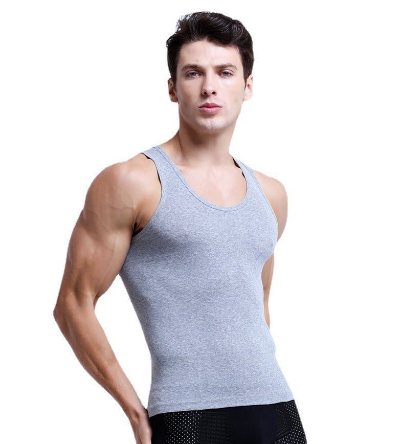 Mens Tank Top Cotton Breathable Slim Fit Summer Youth Sports Fitness Hurdle Backing Sweatshirt Tank Top Men - Outdoors & Sports Tinker Time