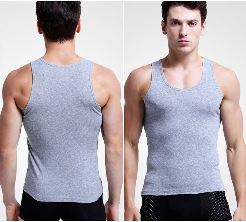 Mens Tank Top Cotton Breathable Slim Fit Summer Youth Sports Fitness Hurdle Backing Sweatshirt Tank Top Men - Outdoors & Sports Tinker Time