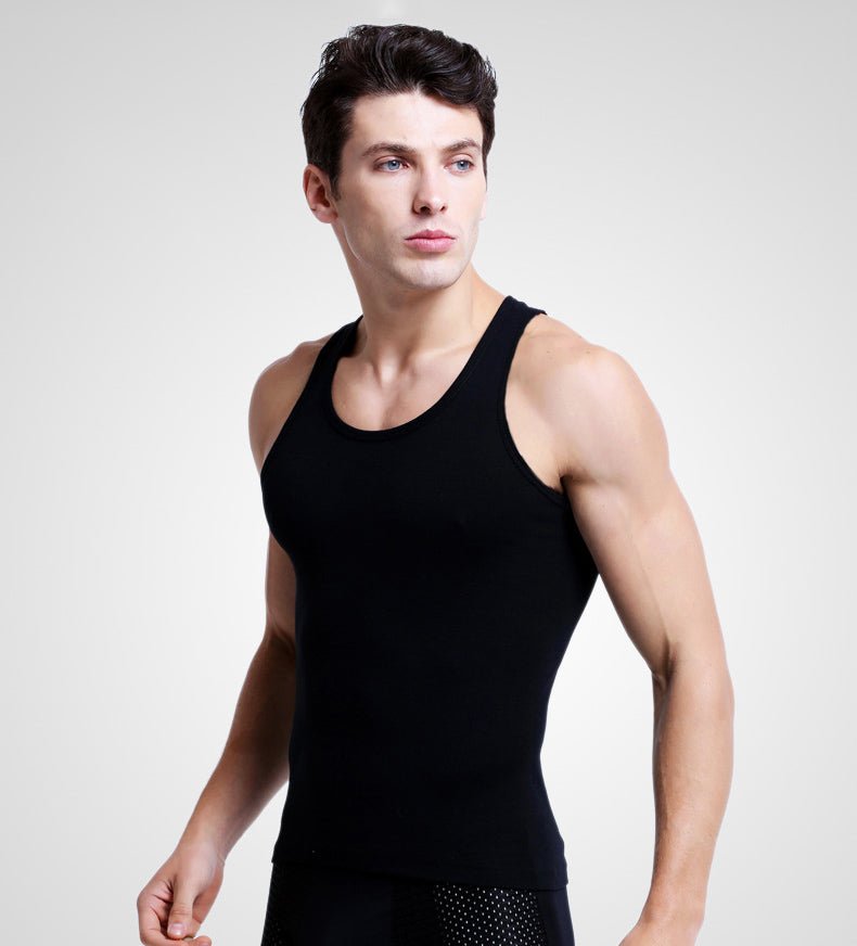 Mens Tank Top Cotton Breathable Slim Fit Summer Youth Sports Fitness Hurdle Backing Sweatshirt Tank Top Men - Outdoors & Sports Tinker Time