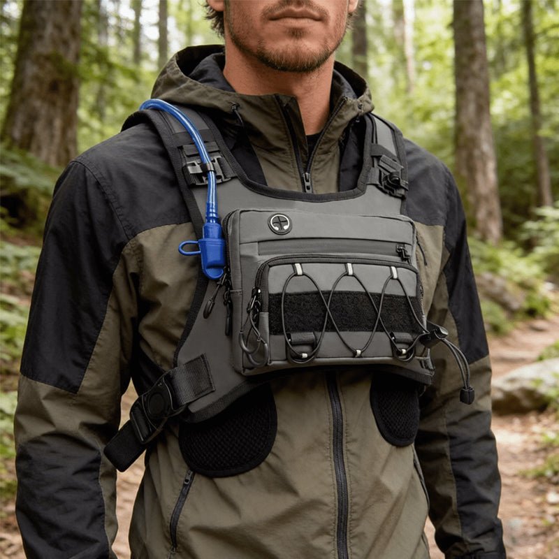Men’s Waterproof Tactical Chest Bag, Outdoor Crossbody Sling for Hiking, Trail Running, Travel & Camping - Outdoors & Sports Tinker Time
