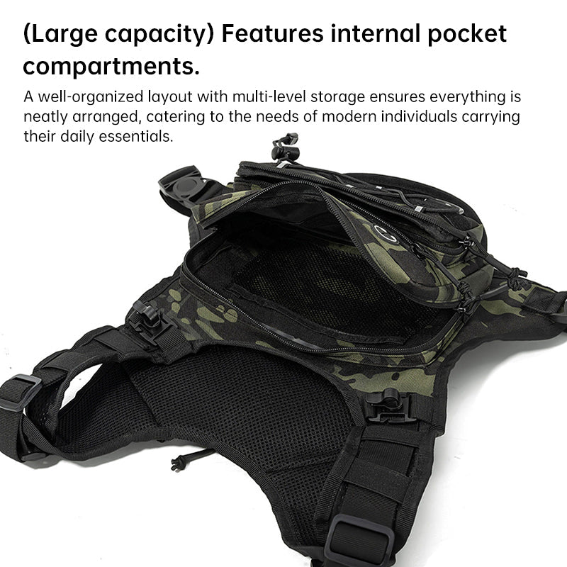 Men’s Waterproof Tactical Chest Bag, Outdoor Crossbody Sling for Hiking, Trail Running, Travel & Camping - Outdoors & Sports Tinker Time