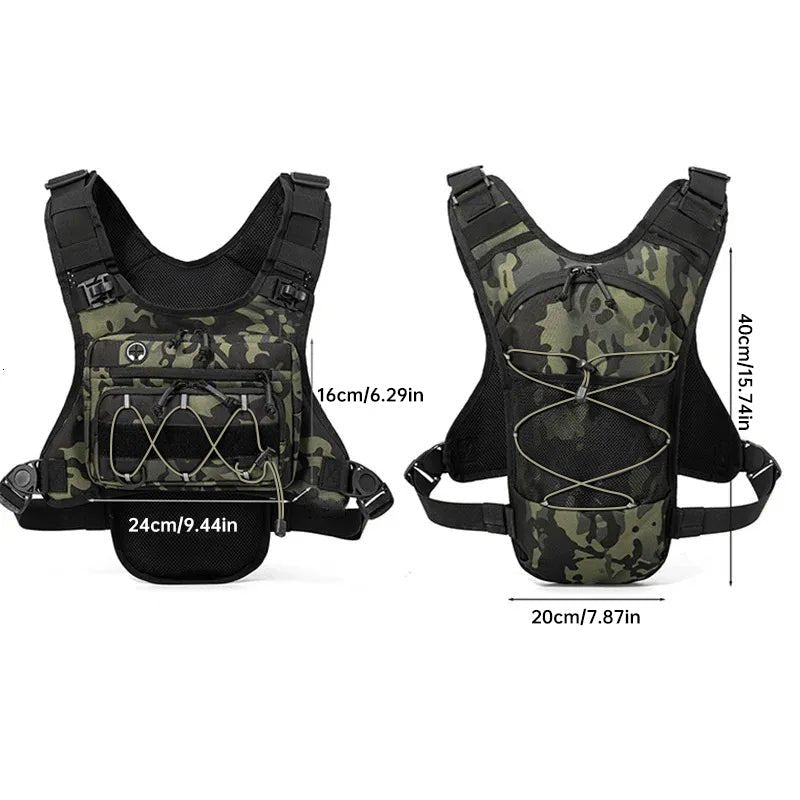 Men’s Waterproof Tactical Chest Bag, Outdoor Crossbody Sling for Hiking, Trail Running, Travel & Camping - Outdoors & Sports Tinker Time