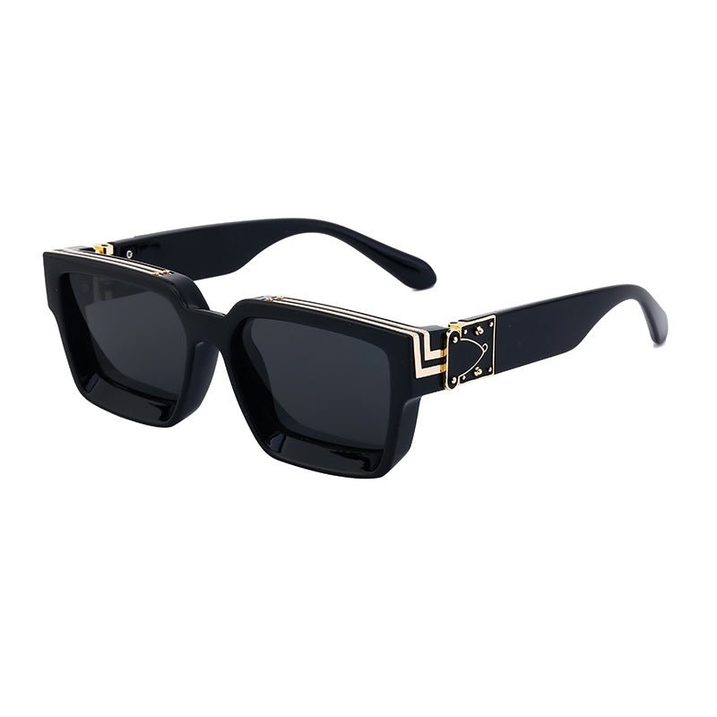 Millionaire Style Sunglasses Men Fashion Trendy Sunglasses Women High-End Square Frame Sunglasses - Outdoors & Sports Tinker Time