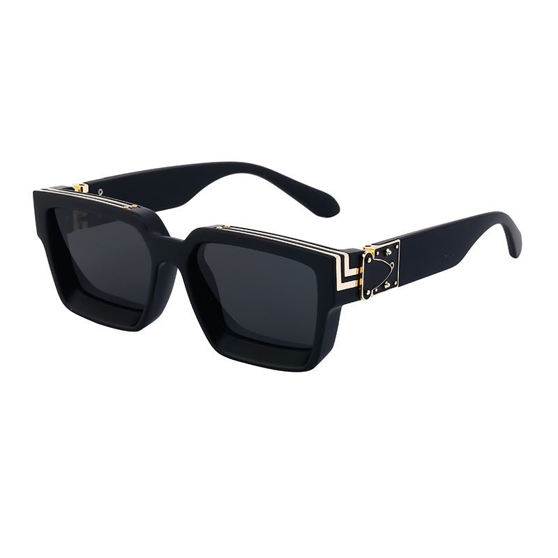 Millionaire Style Sunglasses Men Fashion Trendy Sunglasses Women High-End Square Frame Sunglasses - Outdoors & Sports Tinker Time
