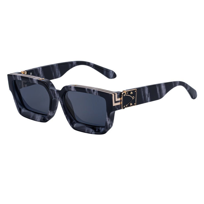 Millionaire Style Sunglasses Men Fashion Trendy Sunglasses Women High-End Square Frame Sunglasses - Outdoors & Sports Tinker Time