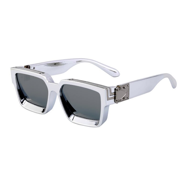 Millionaire Style Sunglasses Men Fashion Trendy Sunglasses Women High-End Square Frame Sunglasses - Outdoors & Sports Tinker Time