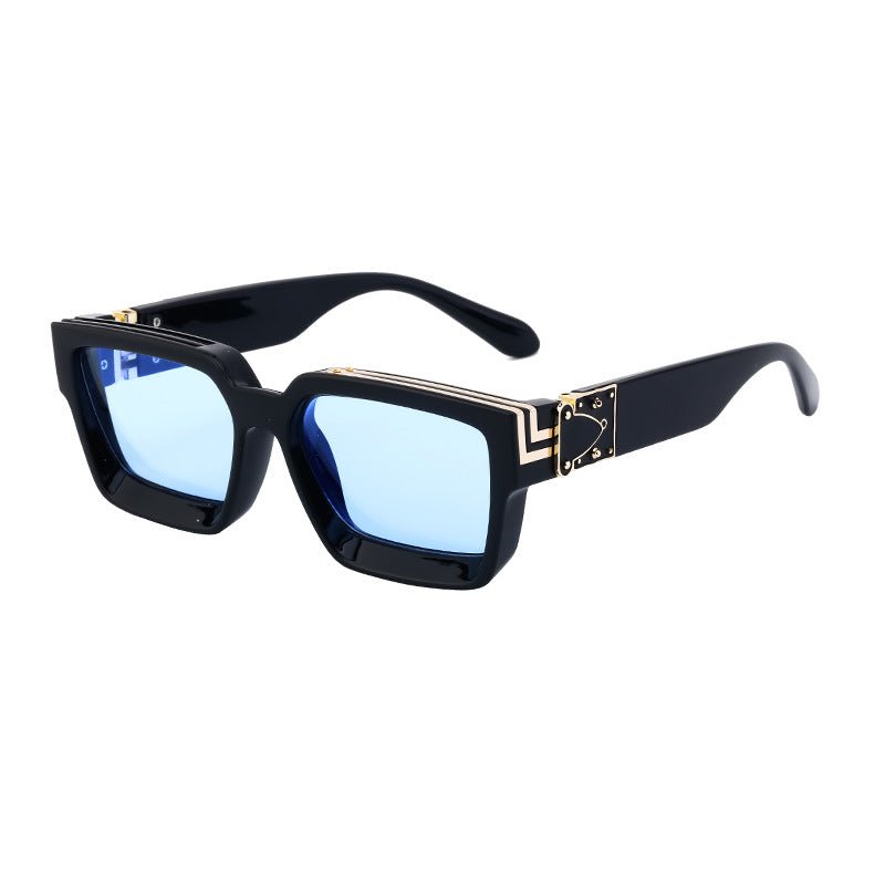 Millionaire Style Sunglasses Men Fashion Trendy Sunglasses Women High-End Square Frame Sunglasses - Outdoors & Sports Tinker Time