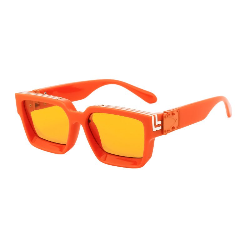 Millionaire Style Sunglasses Men Fashion Trendy Sunglasses Women High-End Square Frame Sunglasses - Outdoors & Sports Tinker Time