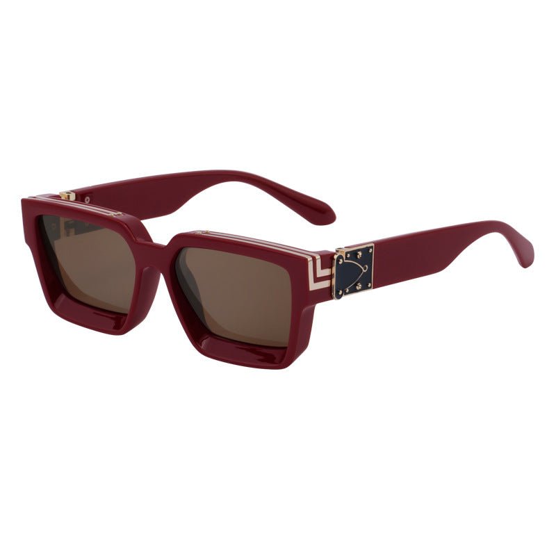 Millionaire Style Sunglasses Men Fashion Trendy Sunglasses Women High-End Square Frame Sunglasses - Outdoors & Sports Tinker Time
