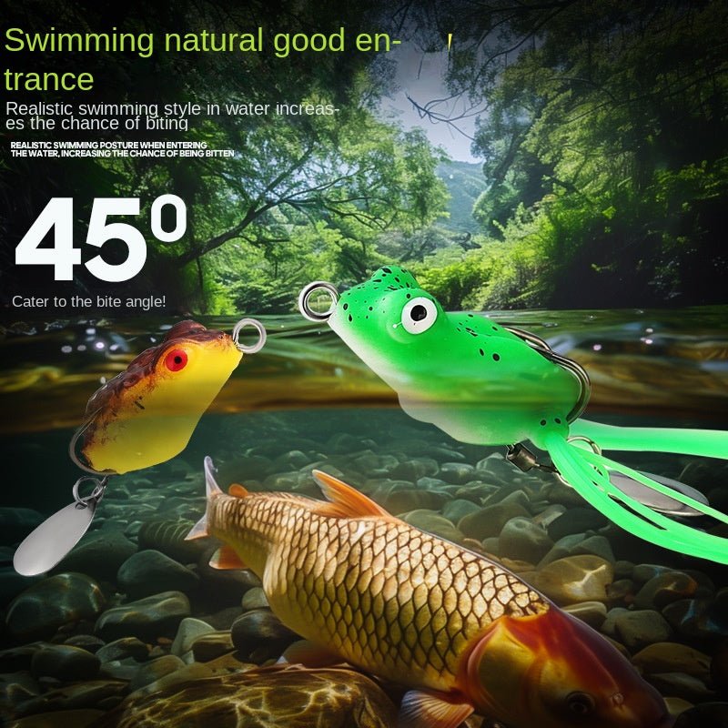 Mini Reptile Lure 3cm 4g Double Tendril Frog Lure with Double Hooks for Bass Fishing Lure - Outdoors & Sports Tinker Time