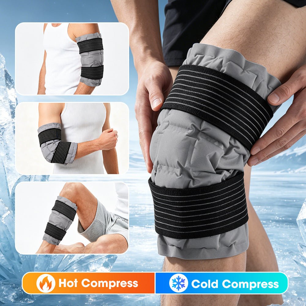 Multi-grid Self-absorbing Water Hot & Cold Compress Pack, Reusable Heating & Cooling Therapy Wrap for Knee, Elbow Joint Pain Relief - Outdoors & Sports Tinker Time