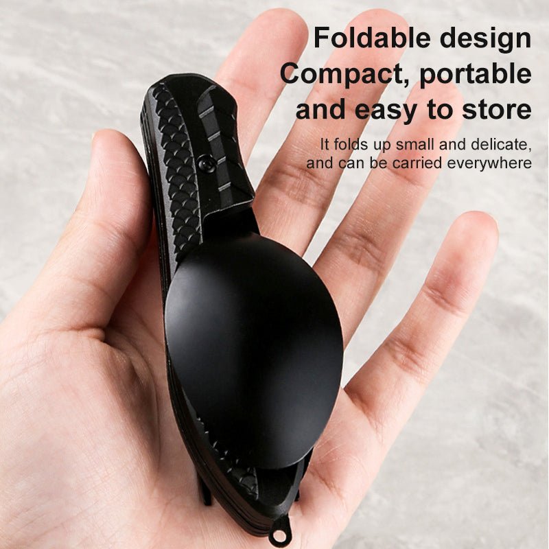Multifunctional camping tableware stainless steel knife fork spoon, outdoor portable survival eating tools - Outdoors & Sports Tinker Time