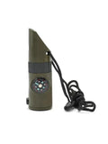 NEW 7 in 1 Survival Whistle Hiking Whistle Compass Mirror Flashlight Magnifier LED Light Thermometer Storage Compass Tool - Outdoors & Sports Tinker Time