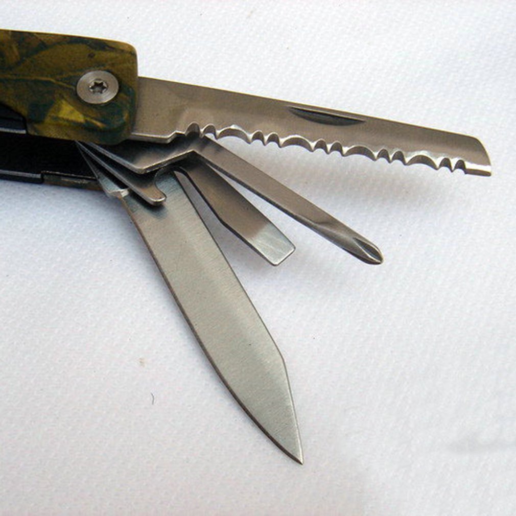 NEW EDC Pocket Multi-Tool Pliers Key Ring with Multi Knife & Hook & Saw Blade Folding Camping Outdoor Survival Multitools Plier - Outdoors & Sports Tinker Time