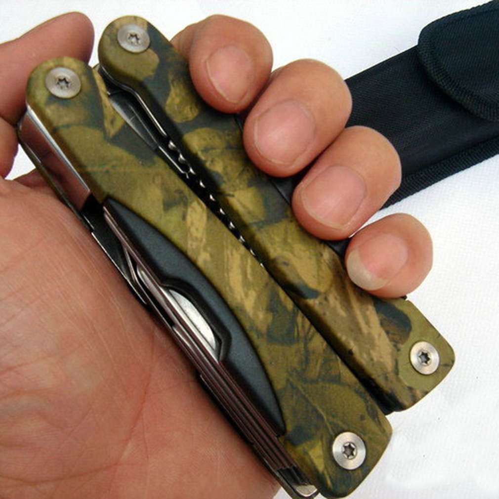 NEW EDC Pocket Multi-Tool Pliers Key Ring with Multi Knife & Hook & Saw Blade Folding Camping Outdoor Survival Multitools Plier - Outdoors & Sports Tinker Time