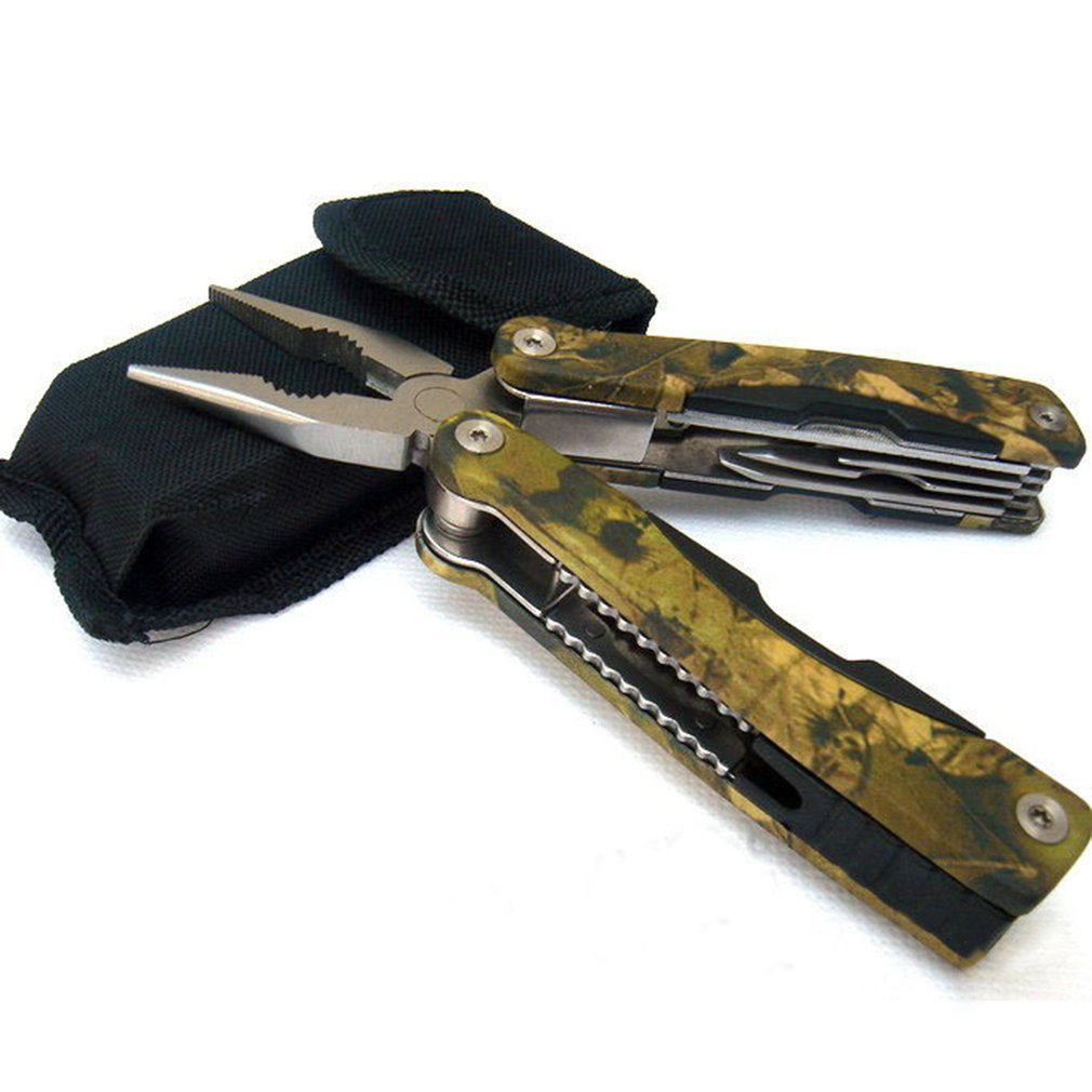 NEW EDC Pocket Multi-Tool Pliers Key Ring with Multi Knife & Hook & Saw Blade Folding Camping Outdoor Survival Multitools Plier - Outdoors & Sports Tinker Time