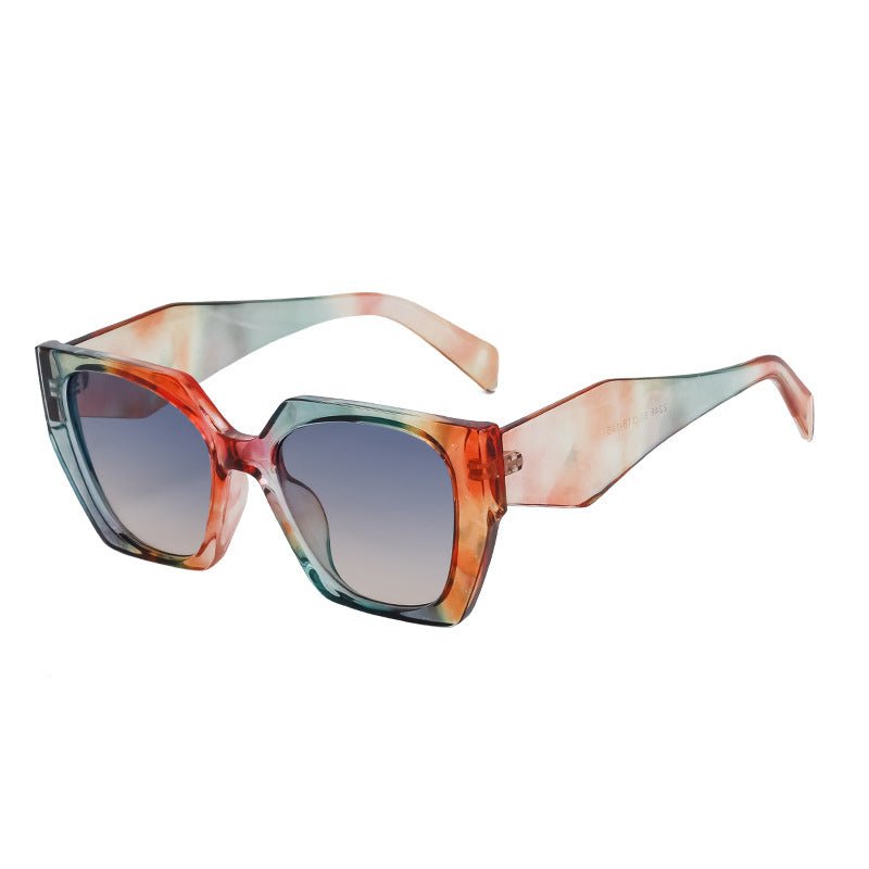 New Fashion Cat-eye Wide Temple Sunglasses for Women, High-end Ins Style, Full-frame UV Protection Sun Glasses - Outdoors & Sports Tinker Time