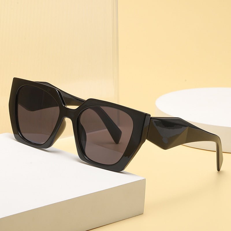 New Fashion Cat-eye Wide Temple Sunglasses for Women, High-end Ins Style, Full-frame UV Protection Sun Glasses - Outdoors & Sports Tinker Time