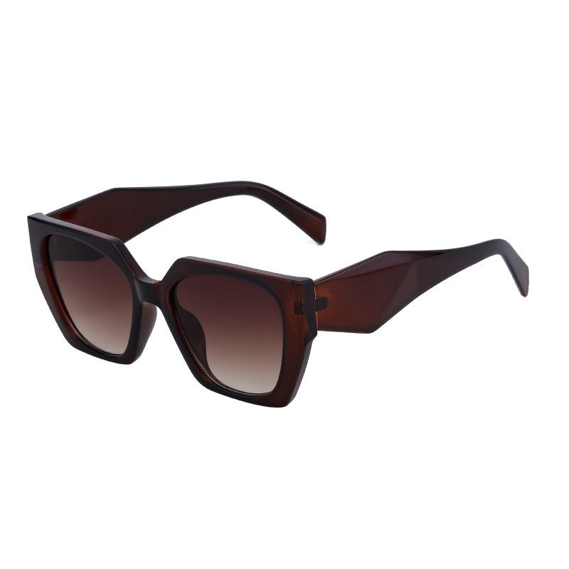 New Fashion Cat-eye Wide Temple Sunglasses for Women, High-end Ins Style, Full-frame UV Protection Sun Glasses - Outdoors & Sports Tinker Time