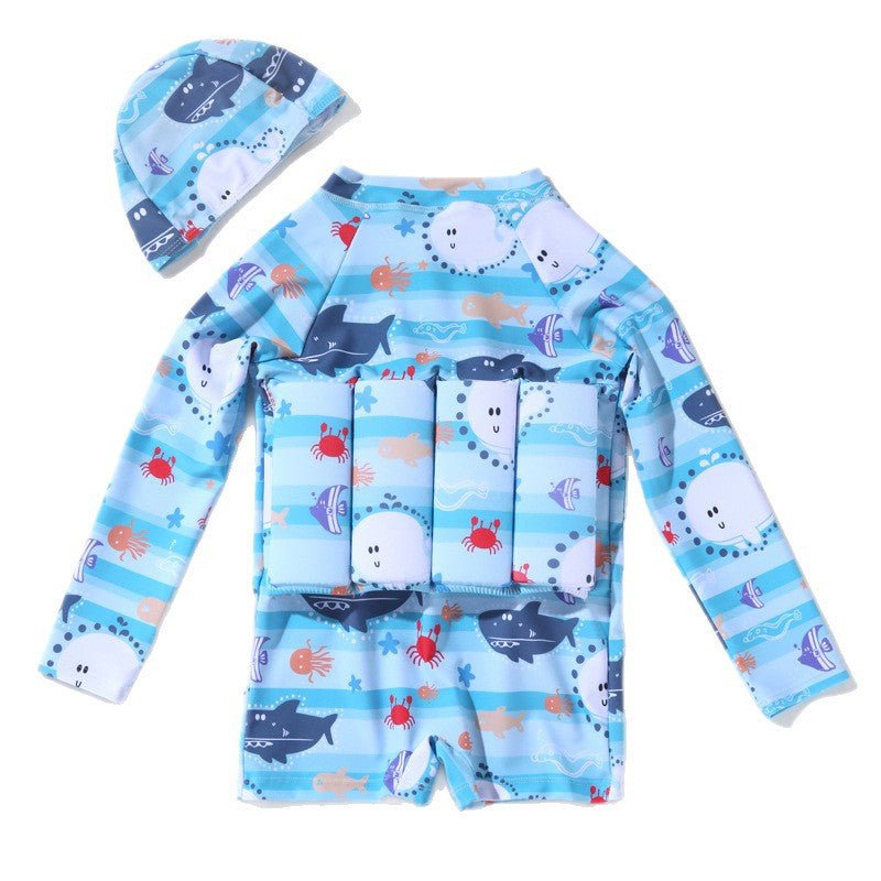 New Kids Floatation Swimwear Surf Suit Boys Girls One-Piece Swimwear Cartoon Briefs Cute Baby Swimwear - Outdoors & Sports Tinker Time