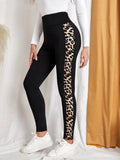 New Leopard Print Comfortable Casual Yoga Pants for Women, High Waist, Butt Lifting, Stretchy Long Pants - Outdoors & Sports Tinker Time