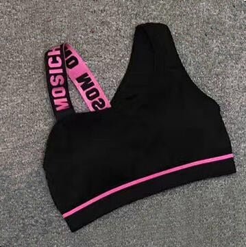 New Letter Cut Out Sports Bra Women Fitness Yoga Push up Gym Padded Sports Top Athletic Sexy Workout Running Clothing P165 - Outdoors & Sports Tinker Time