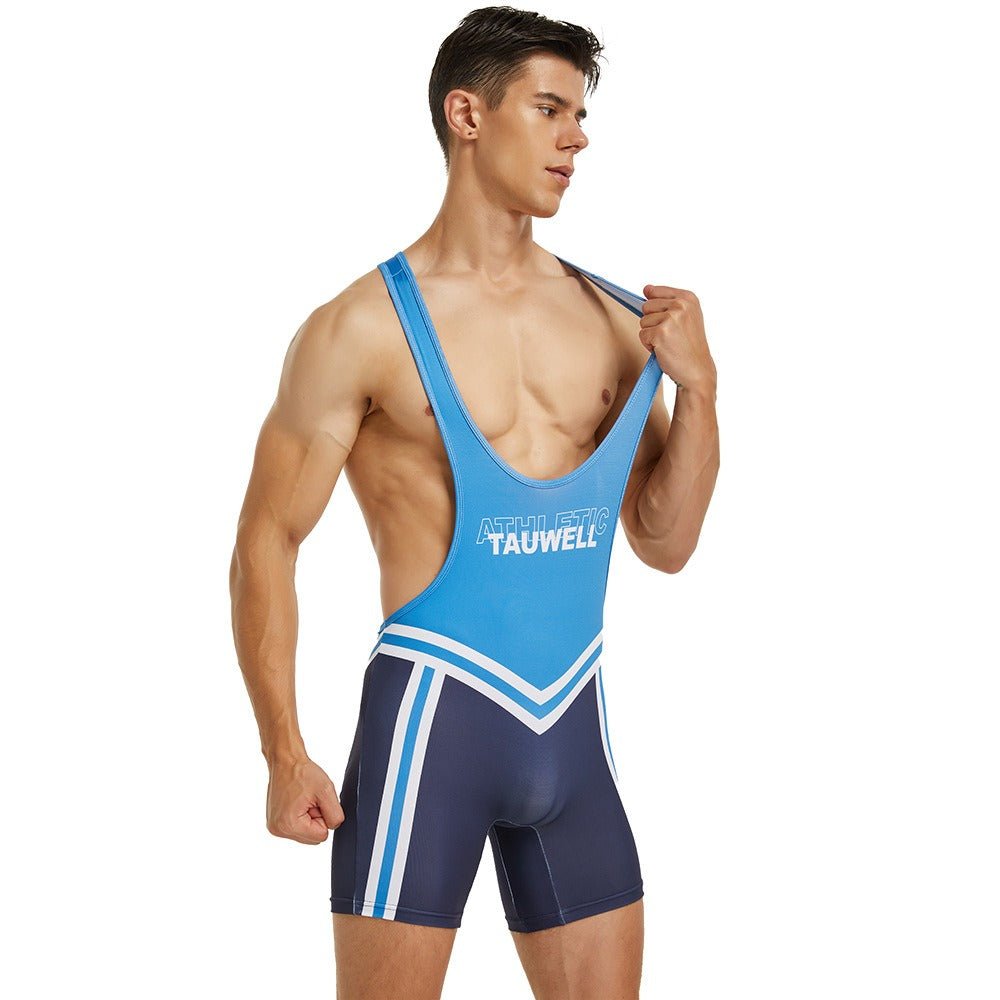 New Mens Tank Top Training Suit Sports Tank Top Wrestling Suit Mens Fitness Swimming Shark Pants - Outdoors & Sports Tinker Time