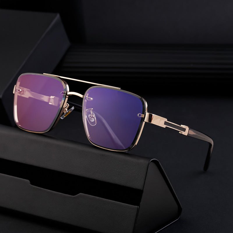 New Retro Sunglasses for Men, Square Frame, Stylish Sun Protection Glasses, High-End Men's Sunglasses - Outdoors & Sports Tinker Time