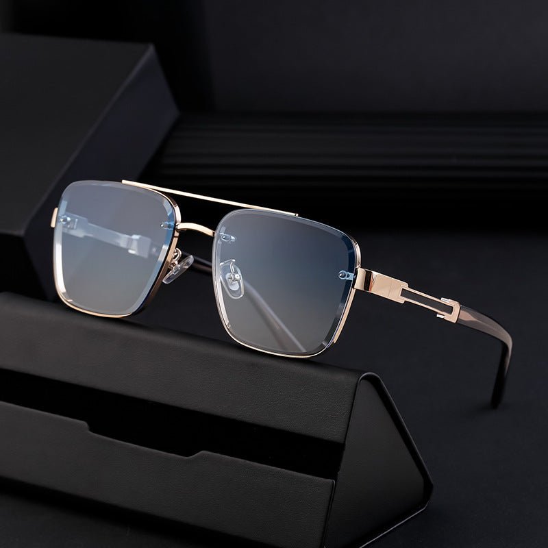New Retro Sunglasses for Men, Square Frame, Stylish Sun Protection Glasses, High-End Men's Sunglasses - Outdoors & Sports Tinker Time