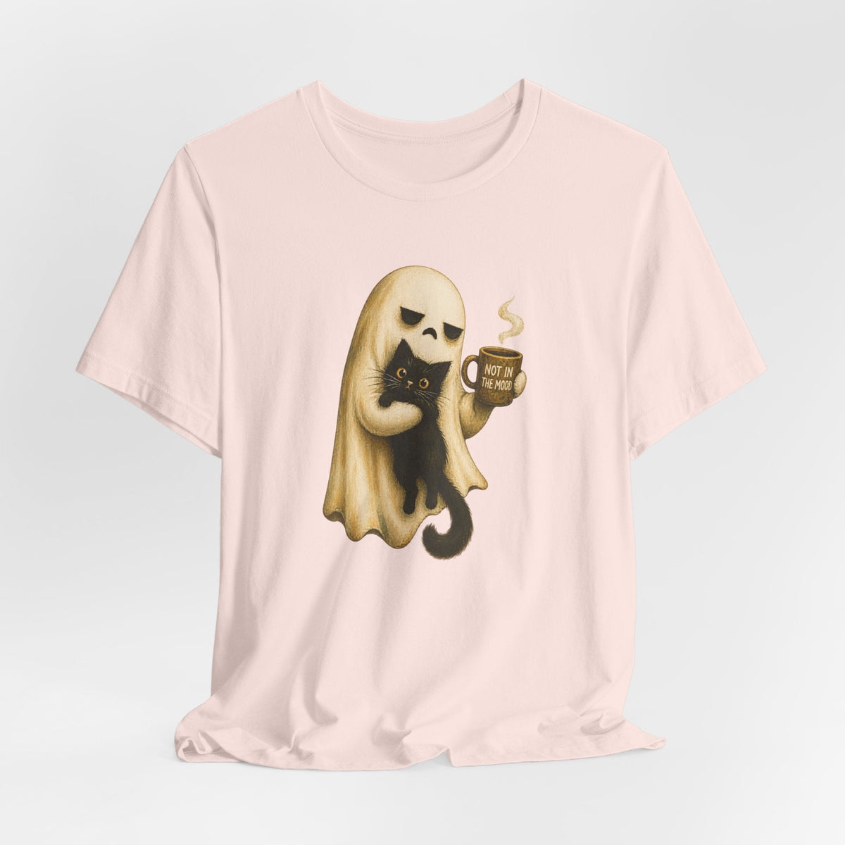 Not in the Mood Ghost Cat T-Shirt - Outdoors & Sports Tinker Time