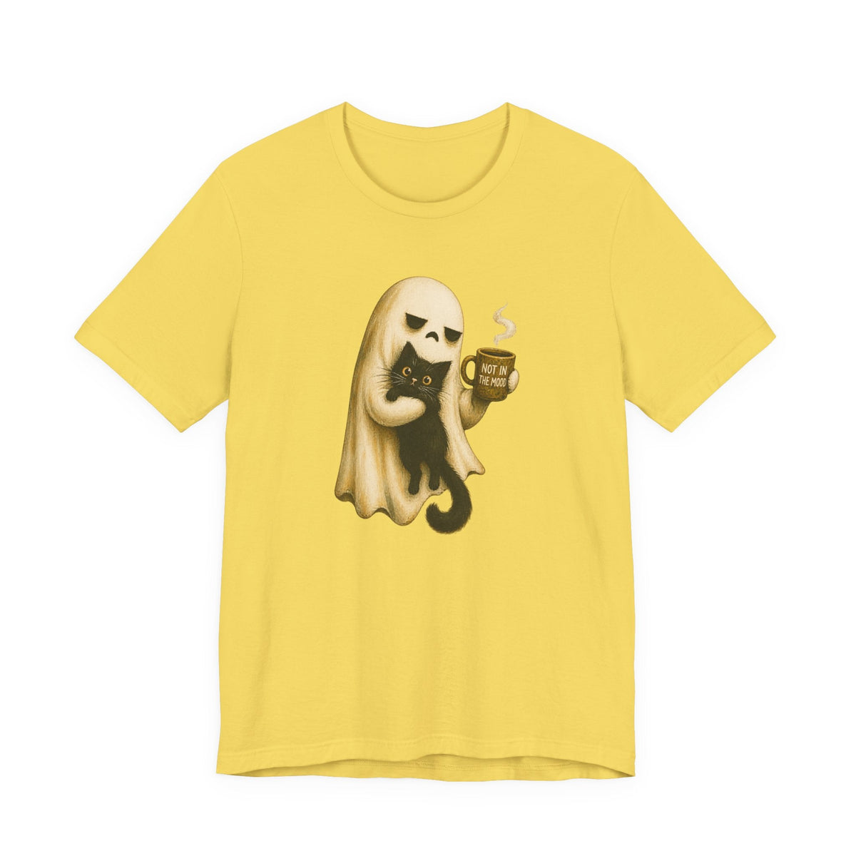 Not in the Mood Ghost Cat T-Shirt - Outdoors & Sports Tinker Time