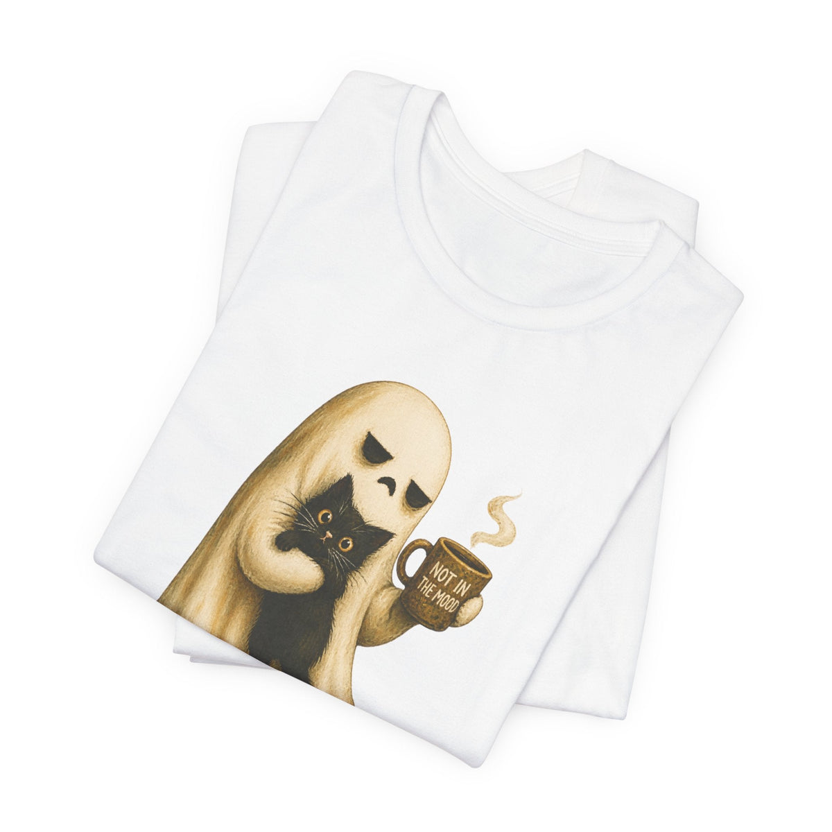 Not in the Mood Ghost Cat T-Shirt - Outdoors & Sports Tinker Time